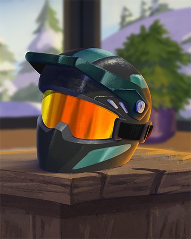 Snow Mobile Helmet Cozy Chalet Badge - Mahjong Garden HD