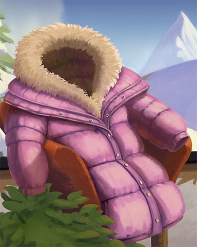 Winter Coat Cozy Chalet Badge - Spades HD Winter Coat Cozy Chalet Badge - Spades HD