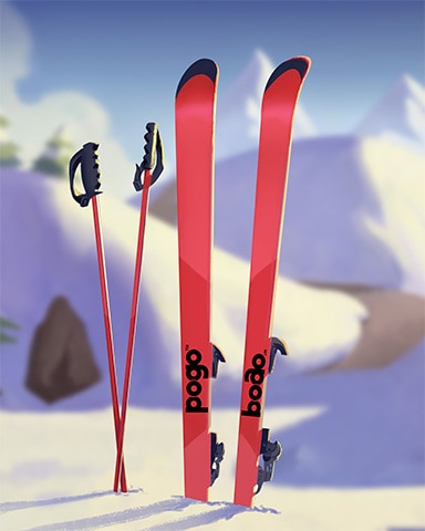 Skis Cozy Chalet Badge - Mahjong Sanctuary