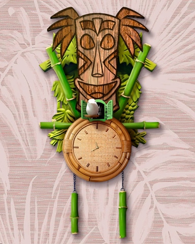 Tiki's Bamboo Cuckoo Clock Badge - Spades HD