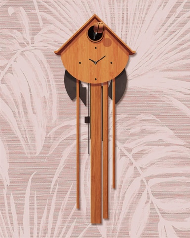 Modern Minimalist Cuckoo Clock Badge - Word Whomp HD