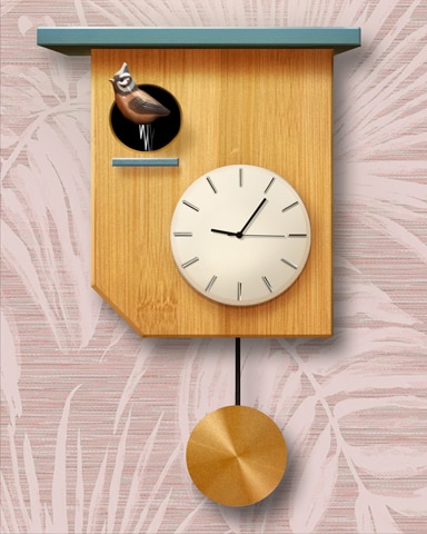 Modern Squat Birdhouse Cuckoo Clock Badge - World Class Solitaire HD
