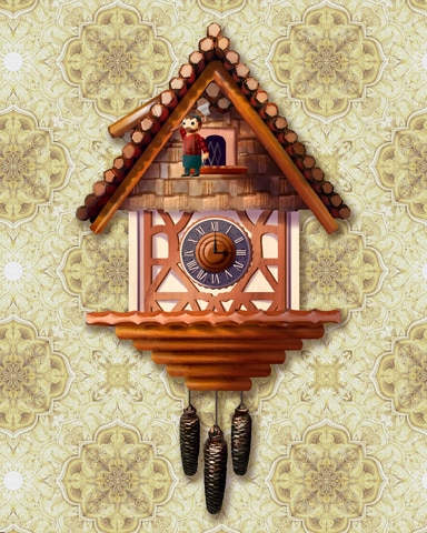 Traditional Log Home Cuckoo Clock Badge - Word Whomp HD
