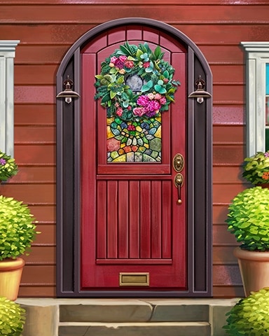Arched Door Decorated Doors Badge - Garden Blast Arched Door Decorated Doors Badge - Garden Blast