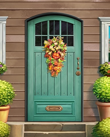 Creepy Green Decorated Doors Badge - Sweet Tooth Town Creepy Green Decorated Doors Badge - Sweet Tooth Town