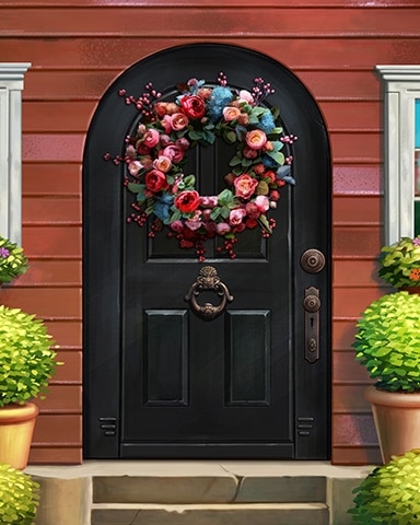 Dark Devil Decorated Doors Badge - Poppit! Bingo