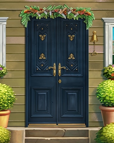 Double Dark Decorated Doors Badge - Thousand Island Solitaire HD