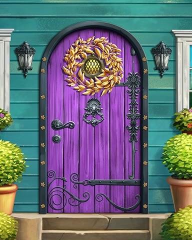 Fairy Tale Decorated Doors Badge - Jet Set Solitaire Fairy Tale Decorated Doors Badge - Jet Set Solitaire