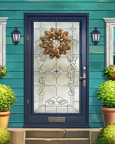 Glass Single Decorated Doors Badge - Mahjong Sanctuary