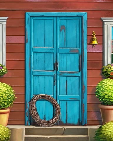 Old Rusted Decorated Doors Badge - Card Scramble: Viola's Diner