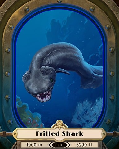 Frilled Shark Deep Sea Creatures Badge - Jungle Gin HD