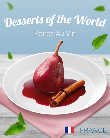 Poires Au Vin World Dessert Badge - Canasta HD