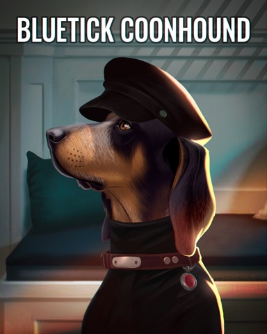 Bluetick Coonhound Dogs In Disguise Badge - Pogo™ Slots