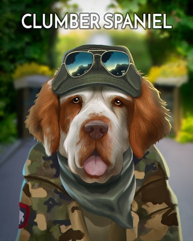 Clumber Spaniel Dogs In Disguise Badge - World Class Solitaire HD