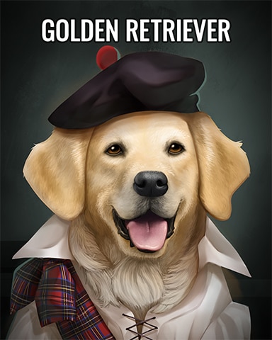 Golden Retriever Dogs In Disguise Badge - Rainy Day Spider Solitaire HD