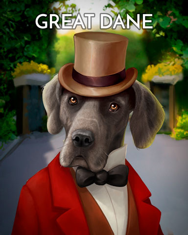Great Dane Dogs In Disguise Badge - First Class Solitaire HD