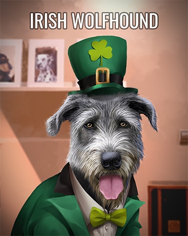 Irish Wolfhound Dogs In Disguise Badge - Canasta HD