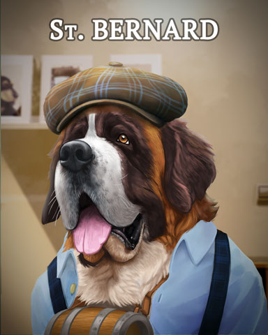 Saint Bernard Dogs In Disguise Badge - Jungle Gin HD