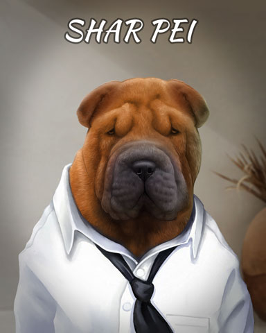 Shar Pei Dogs In Disguise Badge - Tri-Peaks Solitaire HD