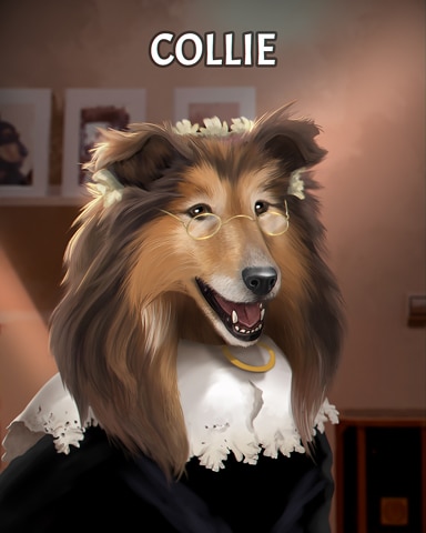 Collie Dogs In Disguise Badge - Word Search Daily HD