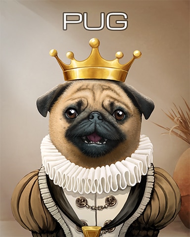Pug Dogs In Disguise Badge - Tri-Peaks Solitaire HD