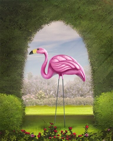Pink Flamingo Garden Friends Badge - Spades HD