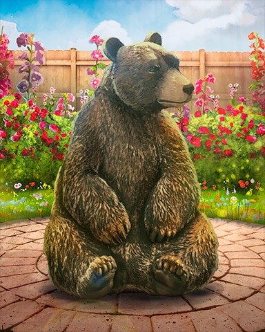 Sitting Bear Garden Friends Badge - Mahjong Safari HD