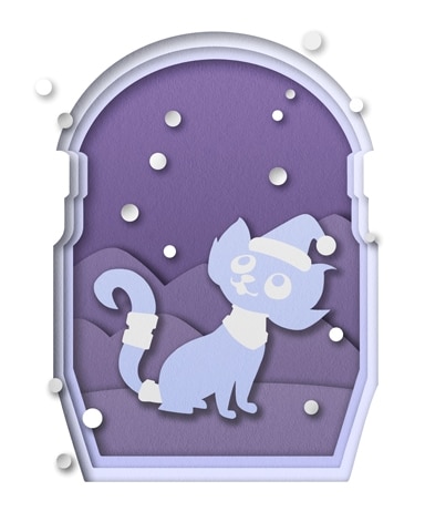 Niles In Snow Holiday Cards Badge - Pogo™ Slots