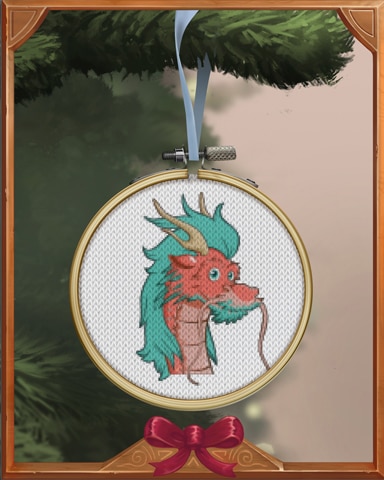 Cross-Stitch Drake Holiday Ornaments Badge - Payday Freecell HD