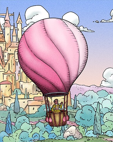 Pink Teardrop Hot Air Balloons Badge - Spades HD