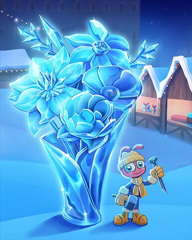 Flower Bouquet Ice Sculptures Badge - Mahjong Garden HD