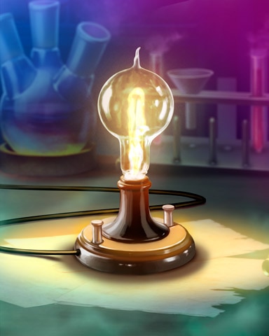 Edison Lightbulb Mad Scientist Lab Badge - Rainy Day Spider Solitaire HD Edison Lightbulb Mad Scientist Lab Badge - Rainy Day Spider Solitaire HD