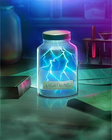 Lightning Bottle Mad Scientist Lab Badge - Jigsaw Treasure Hunter HD Lightning Bottle Mad Scientist Lab Badge - Jigsaw Treasure Hunter HD