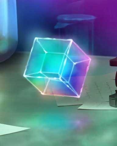 Tesseract Model Mad Scientist Lab Badge - Word Whomp HD Tesseract Model Mad Scientist Lab Badge - Word Whomp HD
