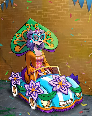 Turbo Queen Mardi Gras Badge - Turbo 21 HD