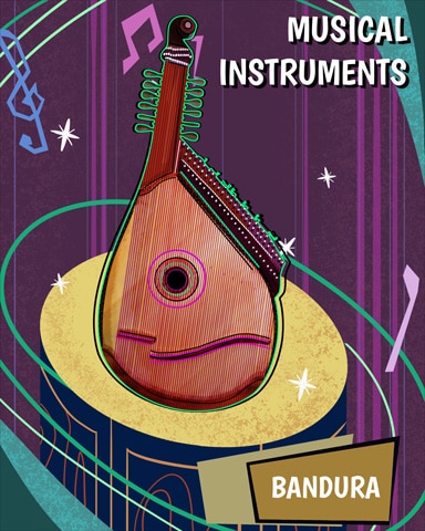 Bandura Musical Instruments Badge - Poppit! Bingo