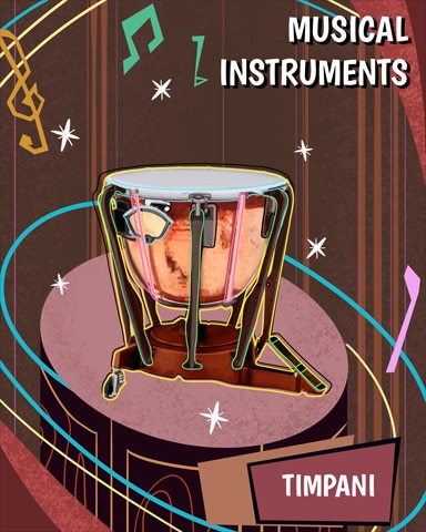 Timpani Musical Instruments Badge - Tri-Peaks Solitaire HD