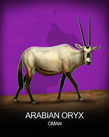 Arabian Oryx National Animals Badge - Spades HD Arabian Oryx National Animals Badge - Spades HD