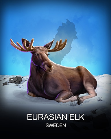 Eurasian Elk National Animals Badge - Solitaire Home Story Eurasian Elk National Animals Badge - Solitaire Home Story