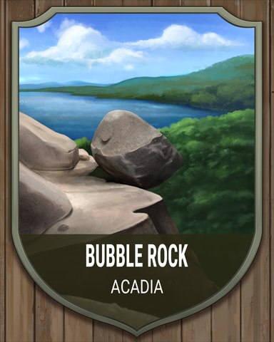 Bubble Rock National Parks Badge - World Class Solitaire HD