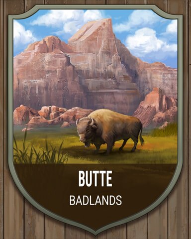 Badlands Butte National Parks Badge - Word Whomp HD