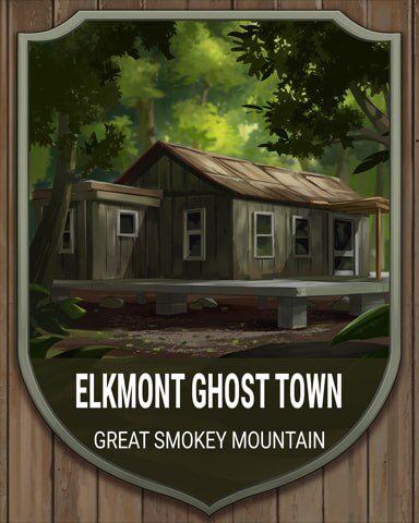 Smoky Mountain Elkmont Ghost Town National Parks Badge - Spades HD