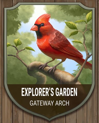 Gateway Arch Explorer's Garden National Parks Badge - First Class Solitaire HD