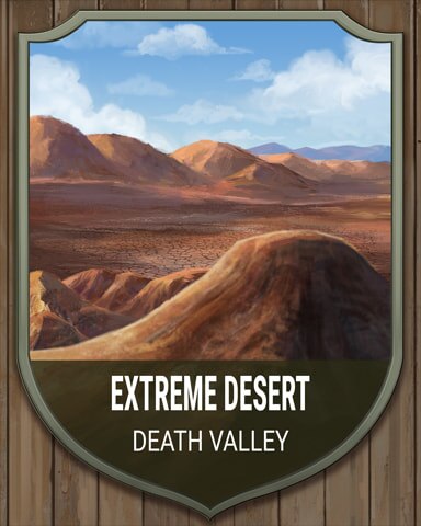 Death Valley Extreme Desert National Parks Badge - Spades HD