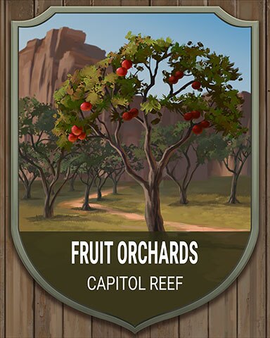 Capitol Reef Fruit Orchards National Parks Badge - World Class Solitaire HD