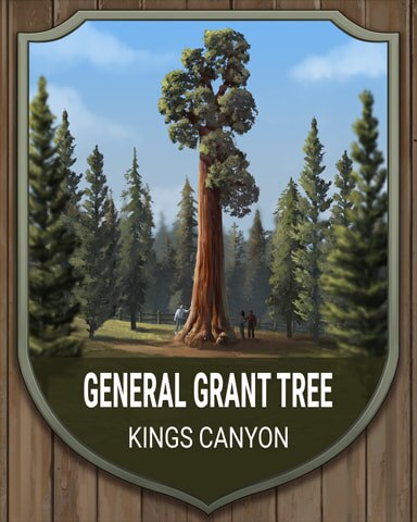 Kings Canyon General Grant Tree National Parks Badge - Mahjong Safari HD