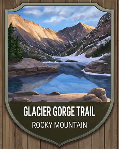 Rocky Mountain Glacier Gorge Trail National Parks Badge - Tri-Peaks Solitaire HD