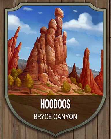 Bryce Canyon Hoodoos National Parks Badge - Poppit! Bingo