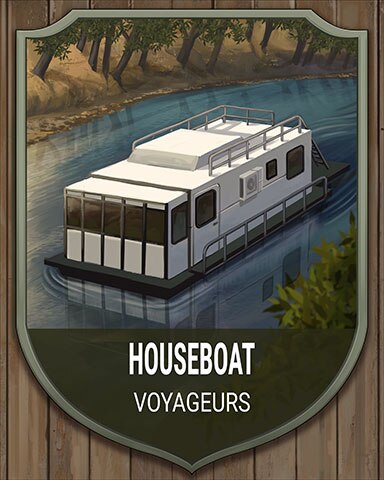 Voyageurs Houseboat National Parks Badge - Mahjong Garden HD