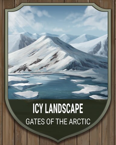 Gates Of The Arctic Icy Landscape National Parks Badge - Tri-Peaks Solitaire HD